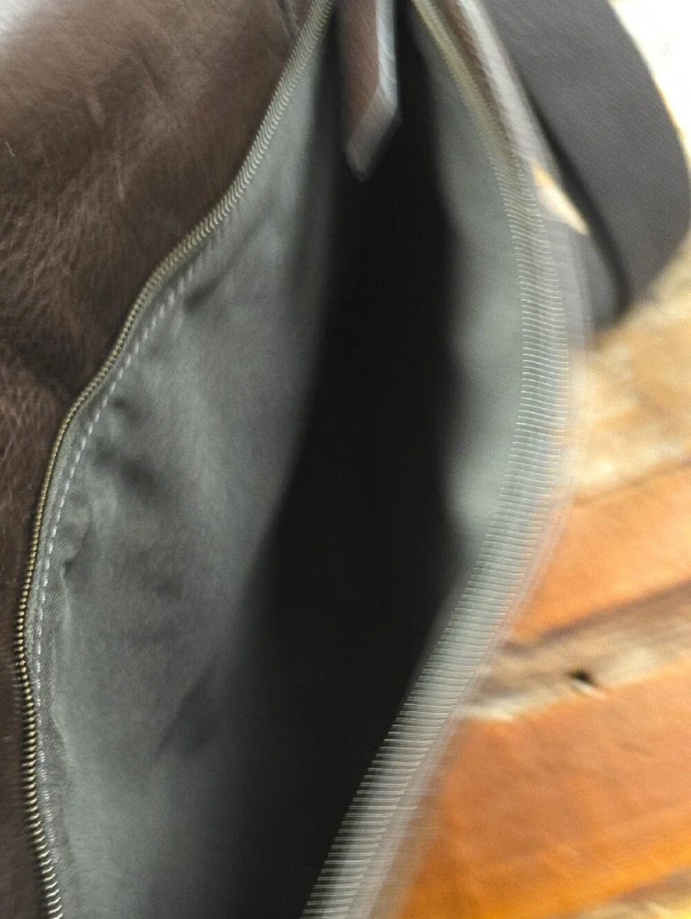Fossil Dark Brown Leather Messenger Bag with Buckle Straps